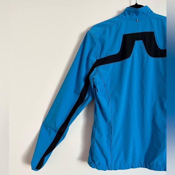 J.LINDEBERG Blue Black Soft Shell Windbreaker Jacket Full Zip - Picture 8 of 15